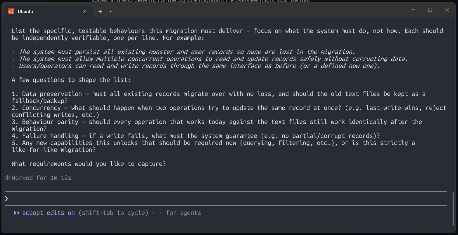 spec requirements